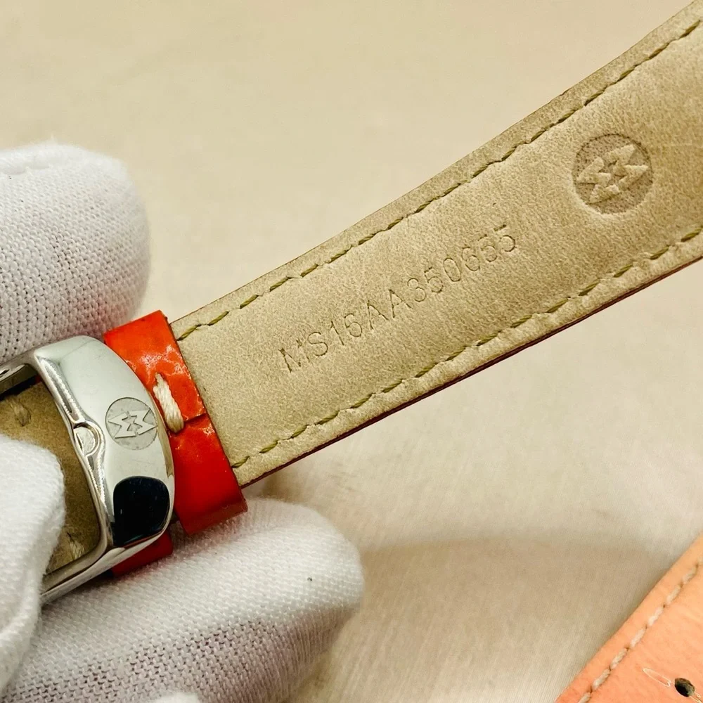 EUC MICHELE 16mm Genuine Red Ombré Patent Leather
Replacement Band Strap - Picture 10 of 11